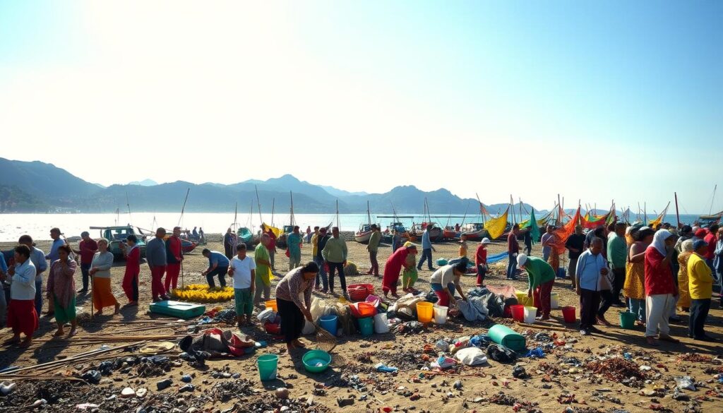 Program Clean Up di Festival Laut Tahunan